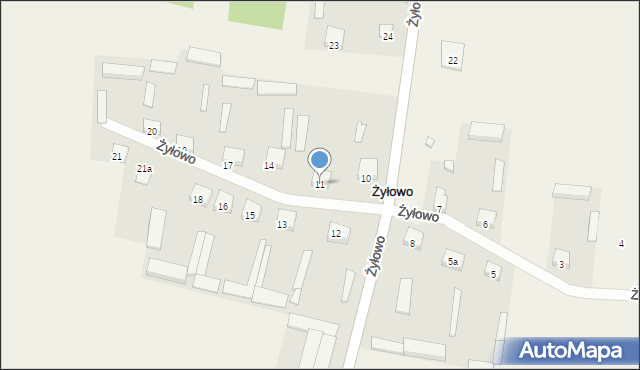 Żyłowo, Żyłowo, 11, mapa Żyłowo