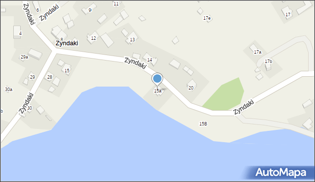 Zyndaki, Zyndaki, 15a, mapa Zyndaki