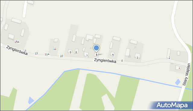 Zyngierówka, Zyngierówka, 6, mapa Zyngierówka