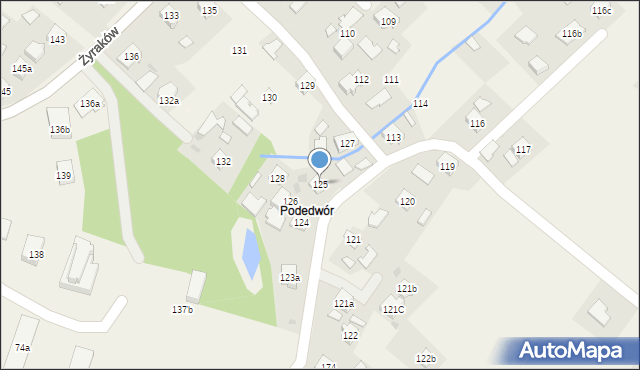 Żyraków, Żyraków, 125, mapa Żyraków