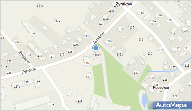 Żyraków, Żyraków, 136a, mapa Żyraków