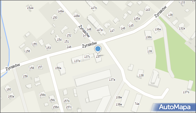 Żyraków, Żyraków, 137, mapa Żyraków