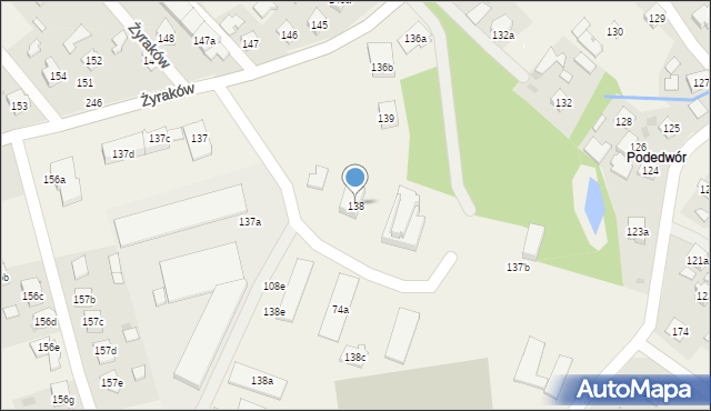 Żyraków, Żyraków, 138, mapa Żyraków