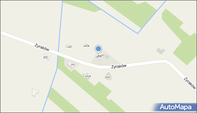 Żyraków, Żyraków, 140b, mapa Żyraków