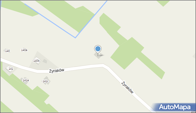 Żyraków, Żyraków, 140c, mapa Żyraków