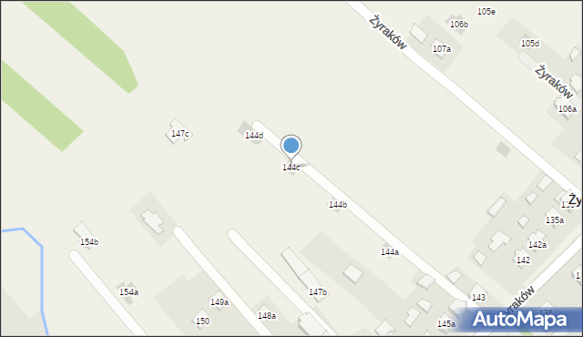 Żyraków, Żyraków, 144c, mapa Żyraków