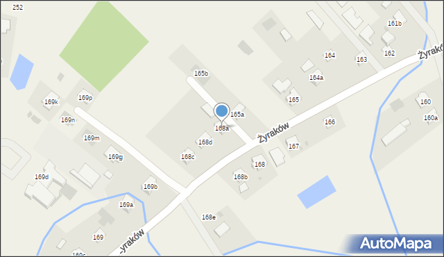 Żyraków, Żyraków, 168a, mapa Żyraków