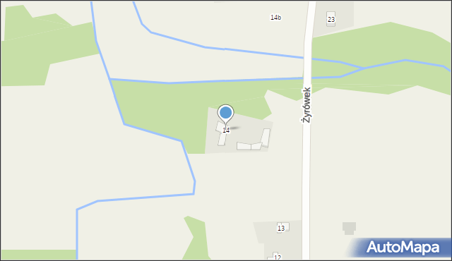 Żyrówek, Żyrówek, 14, mapa Żyrówek