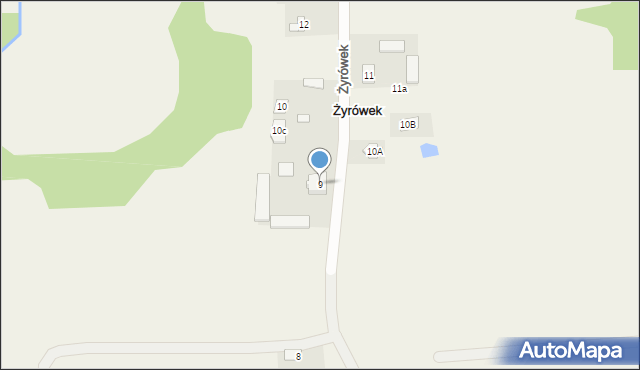 Żyrówek, Żyrówek, 9, mapa Żyrówek