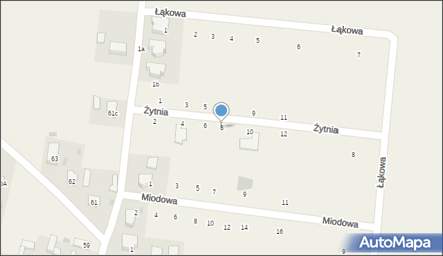 Żyrzyn, Żytnia, 8, mapa Żyrzyn
