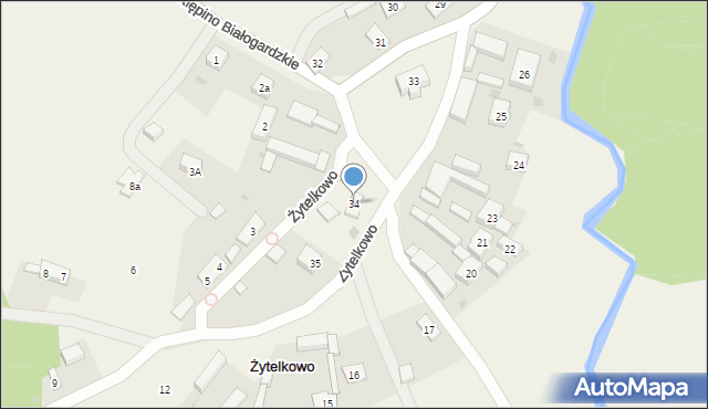 Żytelkowo, Żytelkowo, 34, mapa Żytelkowo