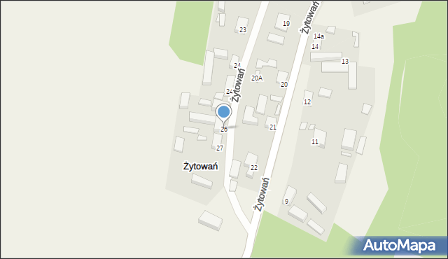 Żytowań, Żytowań, 26, mapa Żytowań