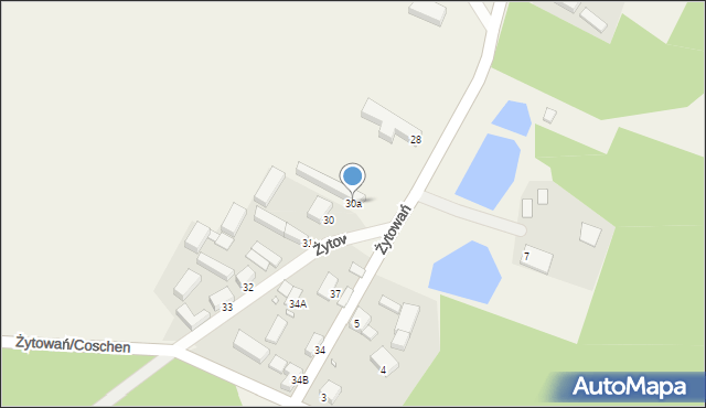 Żytowań, Żytowań, 30a, mapa Żytowań