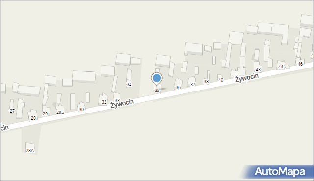 Żywocin, Żywocin, 35, mapa Żywocin