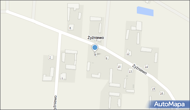 Żyźniewo, Żyźniewo, 8, mapa Żyźniewo
