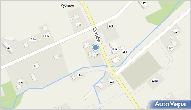 Żyznów, Żyznów, 135, mapa Żyznów