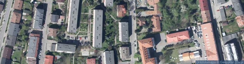 Zdjęcie satelitarne 1 Pułku Strzelców Podhalańskich ul.