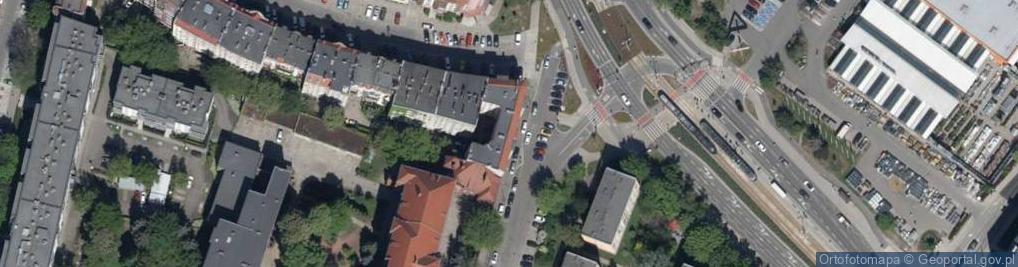 Zdjęcie satelitarne Młodych Techników ul.