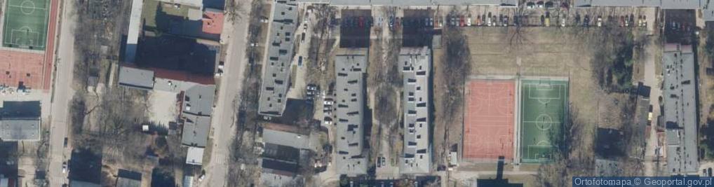 Zdjęcie satelitarne Romskich Ofiar Getta Łódzkiego ul.