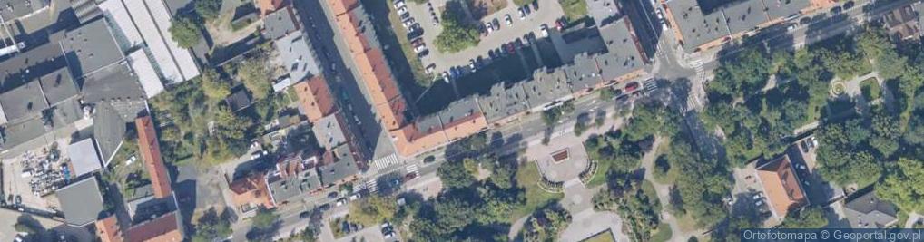 Zdjęcie satelitarne Zjednoczenia ul.