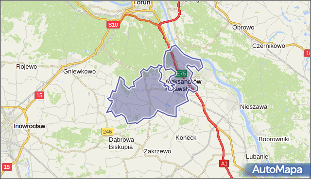 gmina Aleksandrów Kujawski - powiat aleksandrowski na mapie Targeo