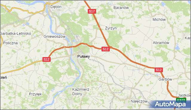 gmina Baranów - powiat puławski na mapie Targeo