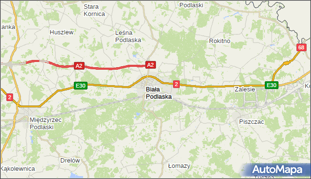 gmina Biała Podlaska - powiat Biała Podlaska na mapie Targeo