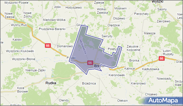 gmina Brańsk - powiat bielski na mapie Targeo