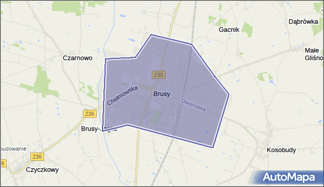 gmina Brusy - powiat chojnicki na mapie Targeo