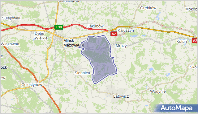 gmina Cegłów - powiat miński na mapie Targeo