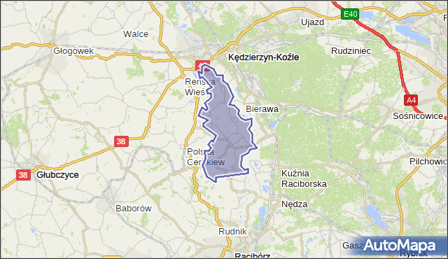 gmina Cisek - powiat kędzierzyńsko-kozielski na mapie Targeo