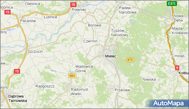 gmina Czermin - powiat mielecki na mapie Targeo