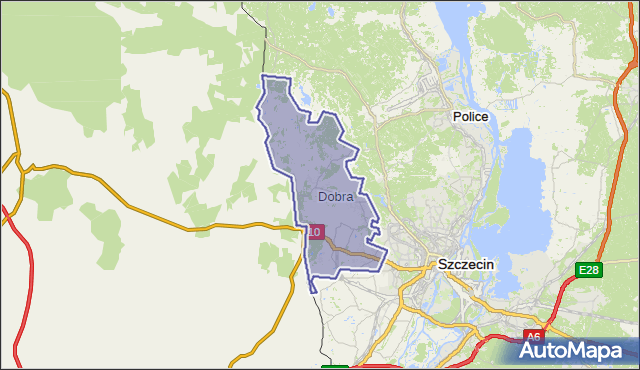gmina Dobra (Szczecińska) - powiat policki na mapie Targeo
