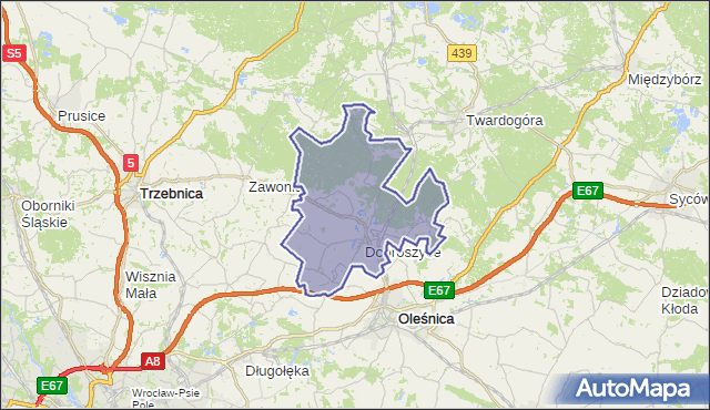 gmina Dobroszyce - powiat oleśnicki na mapie Targeo
