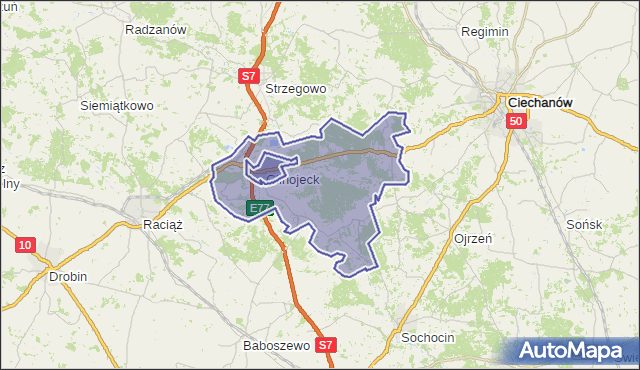 gmina Glinojeck - powiat ciechanowski na mapie Targeo