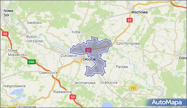 gmina Głogów - powiat głogowski na mapie Targeo