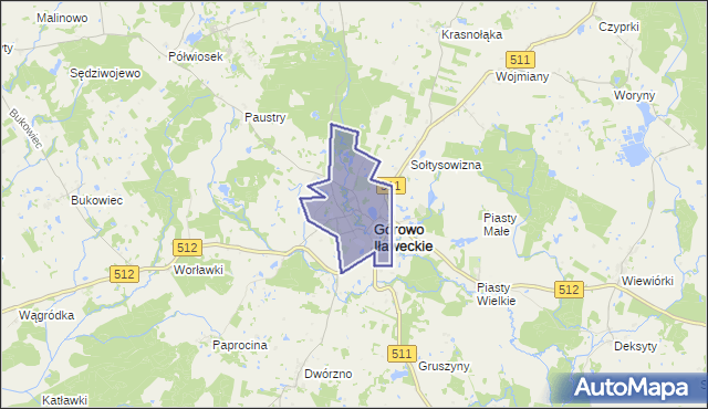 gmina Górowo Iławeckie - powiat bartoszycki na mapie Targeo