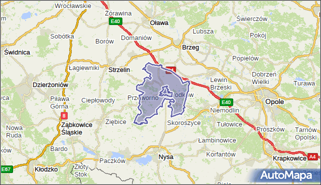 gmina Grodków - powiat brzeski na mapie Targeo
