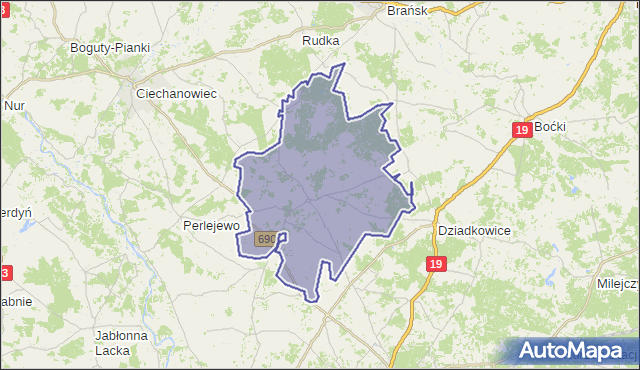 gmina Grodzisk - powiat siemiatycki na mapie Targeo