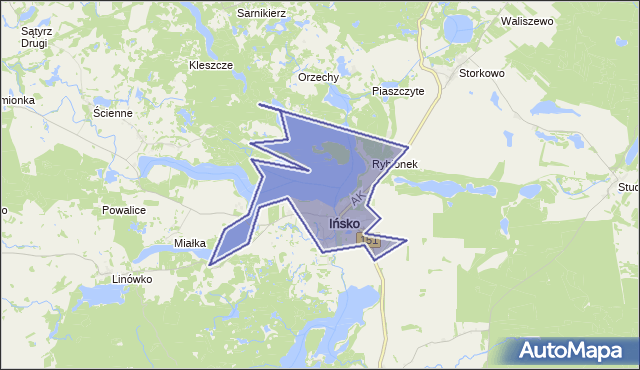 gmina Ińsko - powiat stargardzki na mapie Targeo