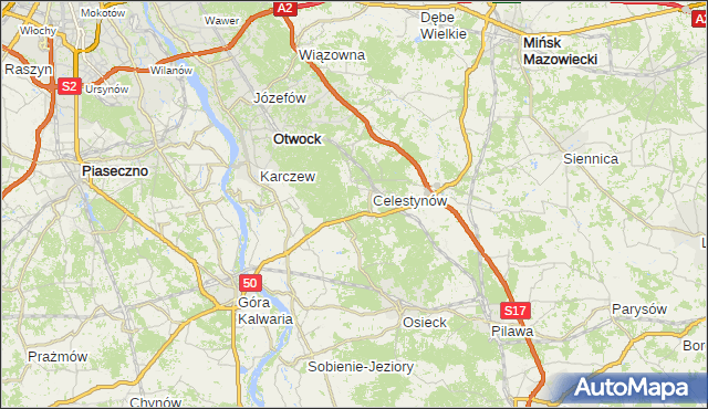 gmina Józefów - powiat otwocki na mapie Targeo