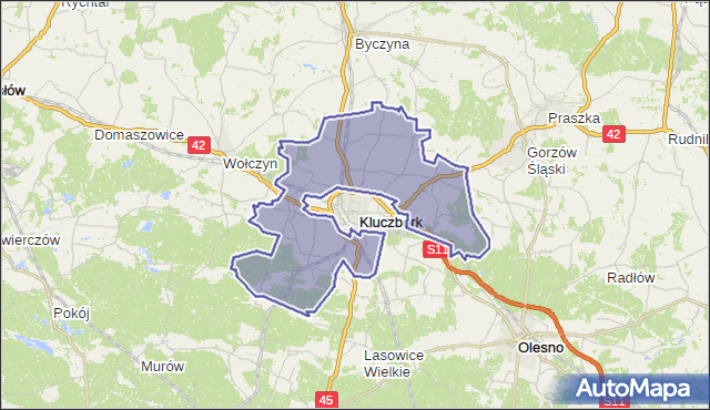 gmina Kluczbork - powiat kluczborski na mapie Targeo
