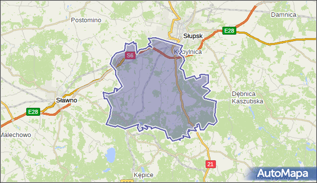 gmina Kobylnica - powiat słupski na mapie Targeo