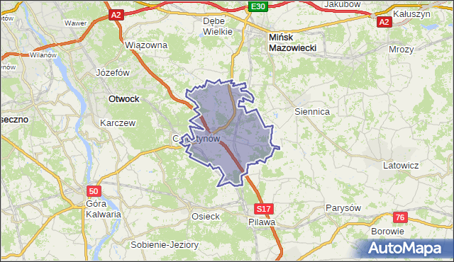gmina Kołbiel - powiat otwocki na mapie Targeo