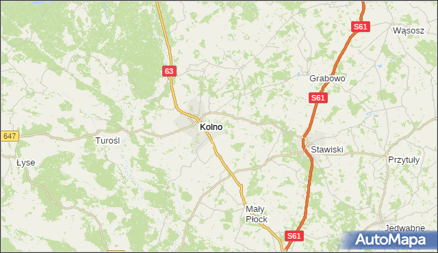 gmina Kolno - powiat kolneński na mapie Targeo