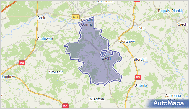 gmina Kosów Lacki - powiat sokołowski na mapie Targeo
