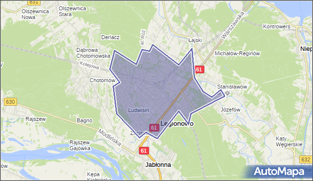 gmina Legionowo - powiat legionowski na mapie Targeo