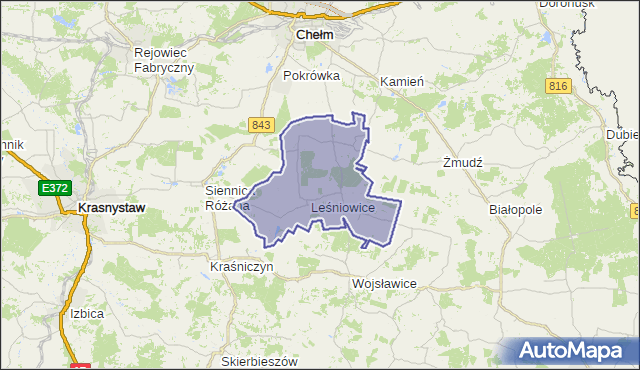 gmina Leśniowice - powiat chełmski na mapie Targeo