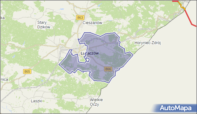 gmina Lubaczów - powiat lubaczowski na mapie Targeo