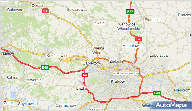 gmina Michałowice - powiat krakowski na mapie Targeo